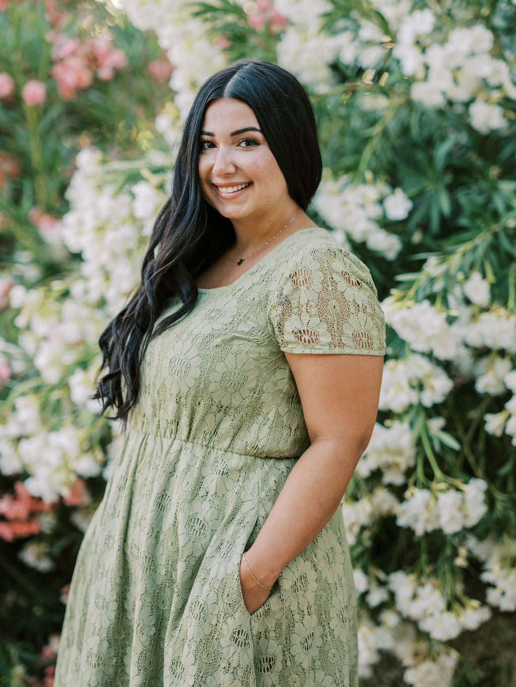Sophia Dress in Sage- FINAL SALE
