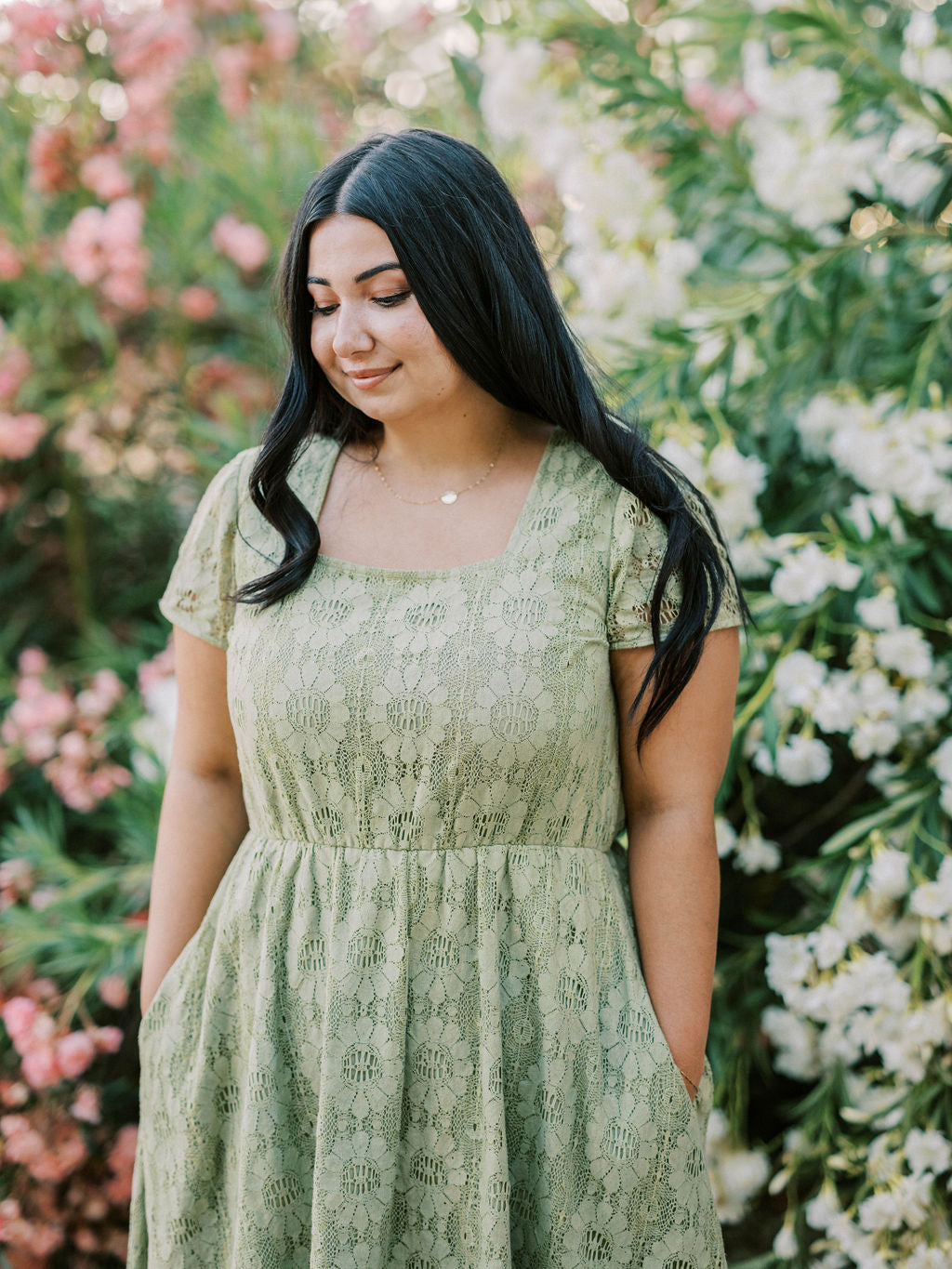 Sophia Dress in Sage- FINAL SALE