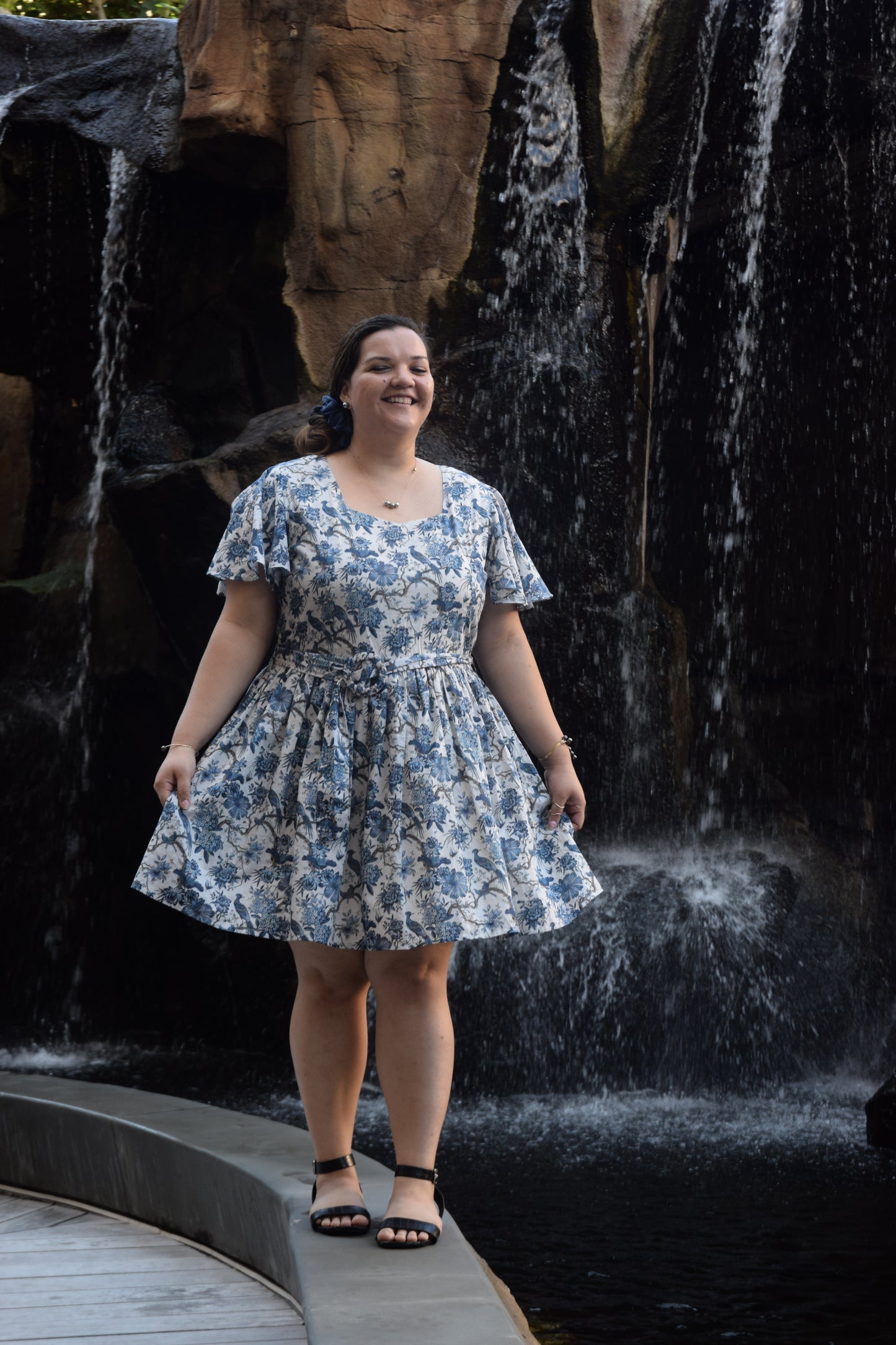 Short Savannah Dress in Indigo- FINAL SALE