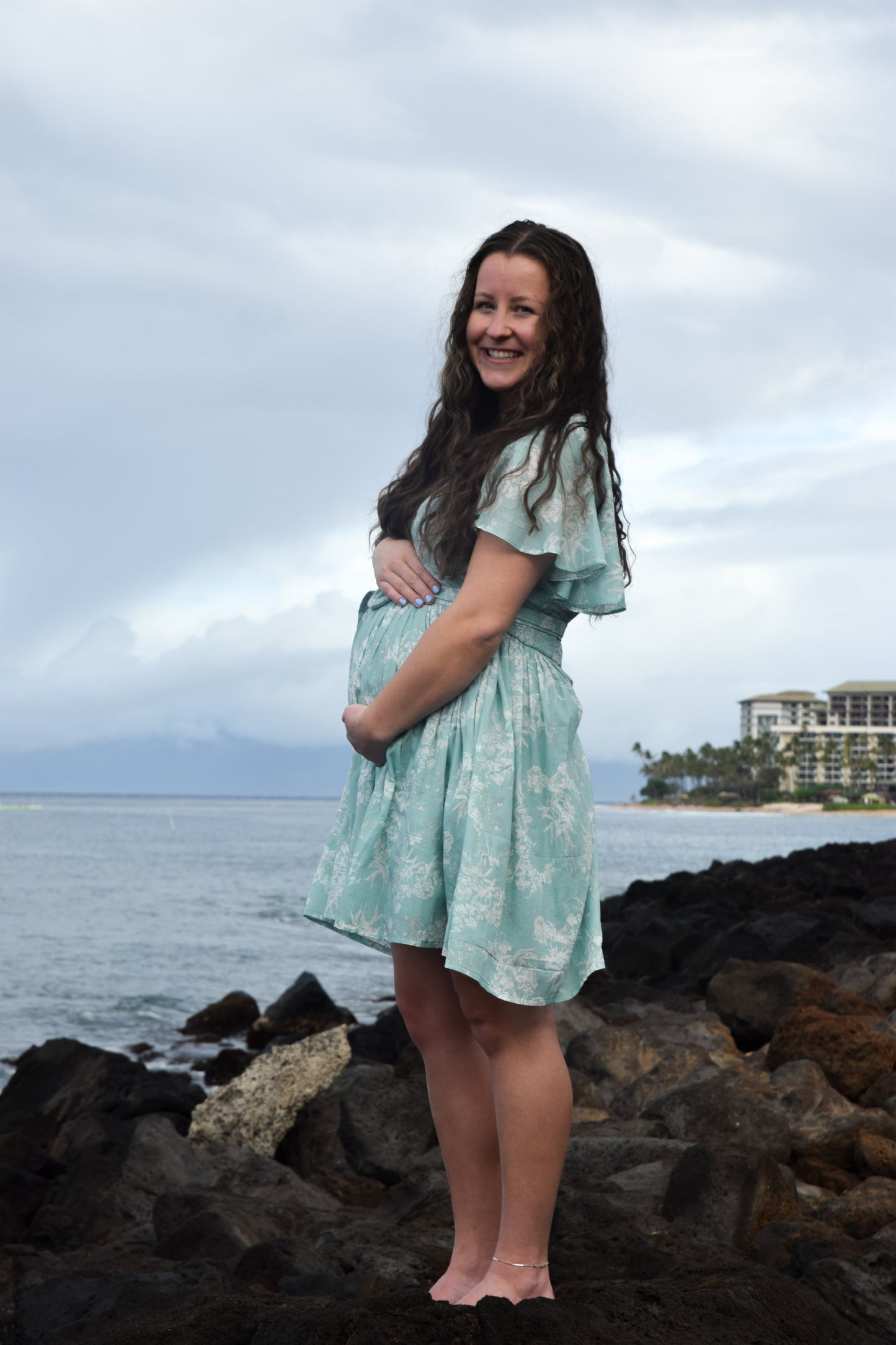 Short Savannah Dress in Teal- FINAL SALE