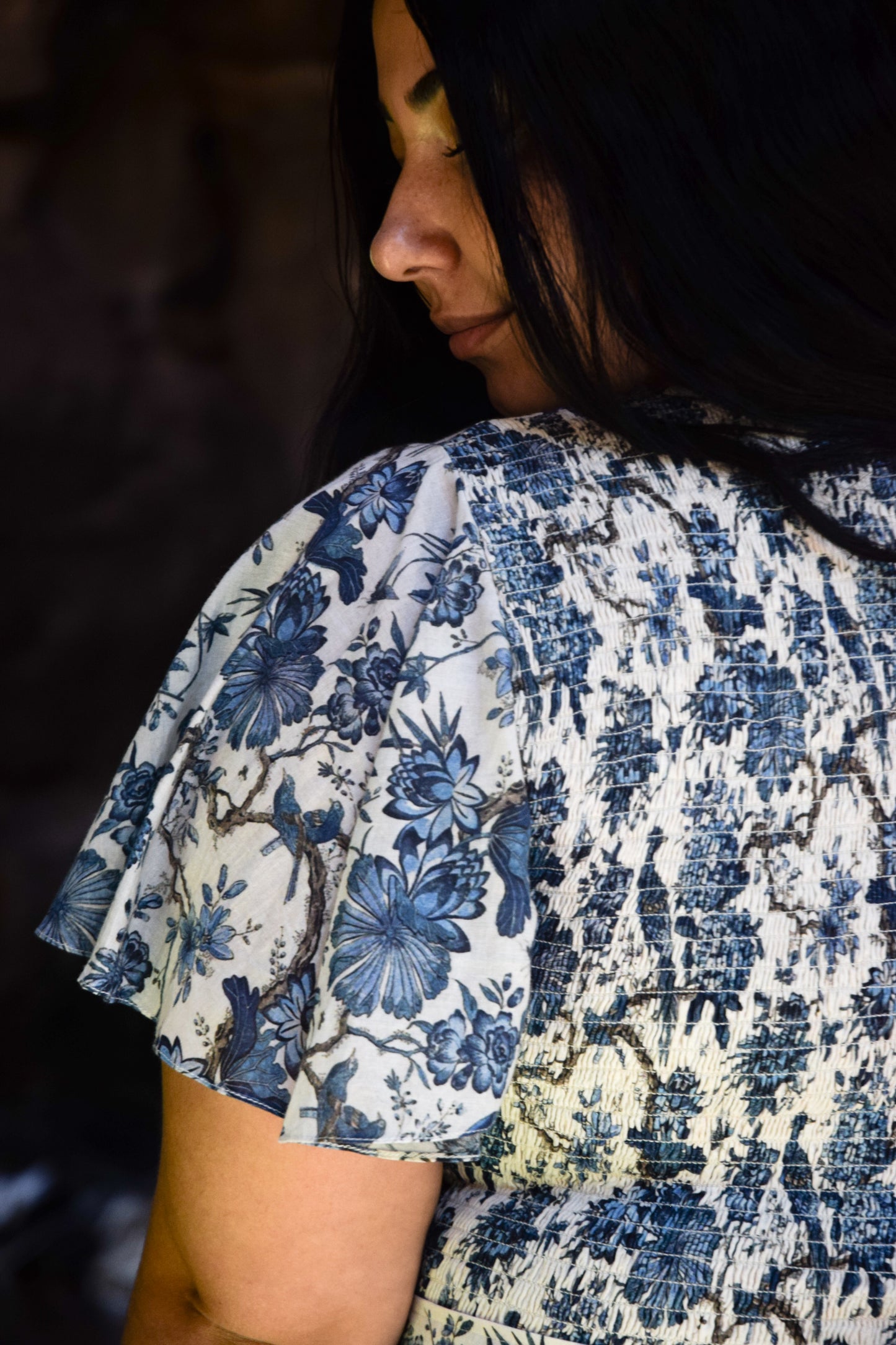 Short Savannah Dress in Indigo- FINAL SALE
