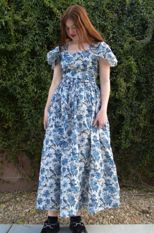 Savannah Dress in Indigo- FINAL SALE
