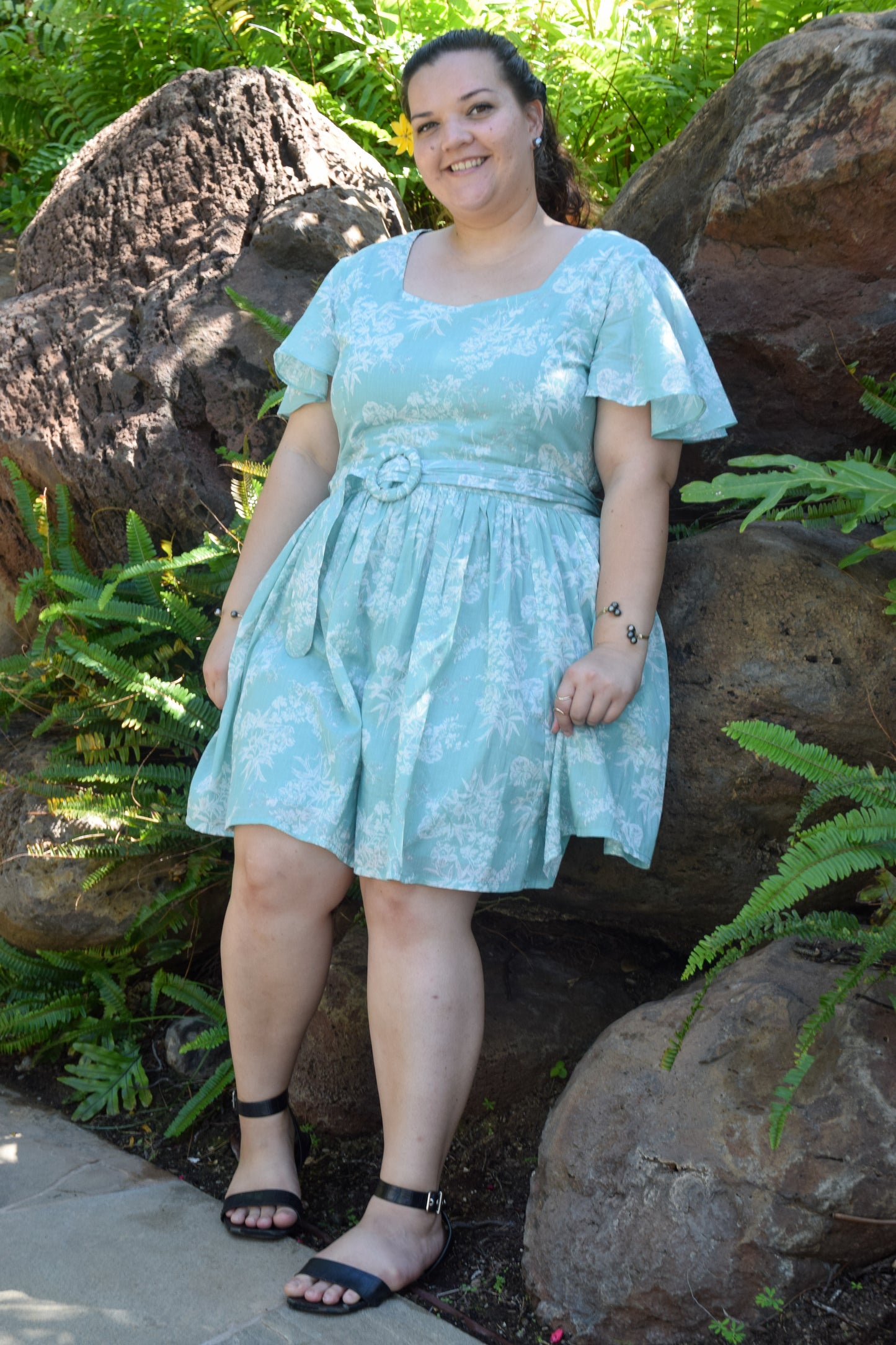 Short Savannah Dress in Teal- FINAL SALE