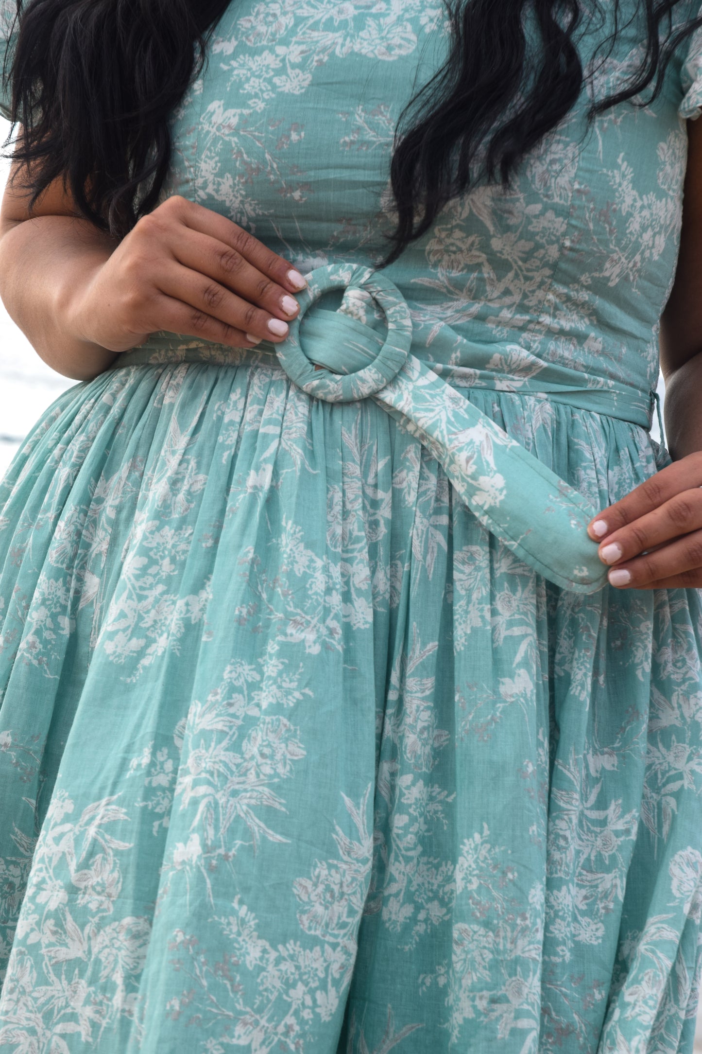 Short Savannah Dress in Teal- FINAL SALE