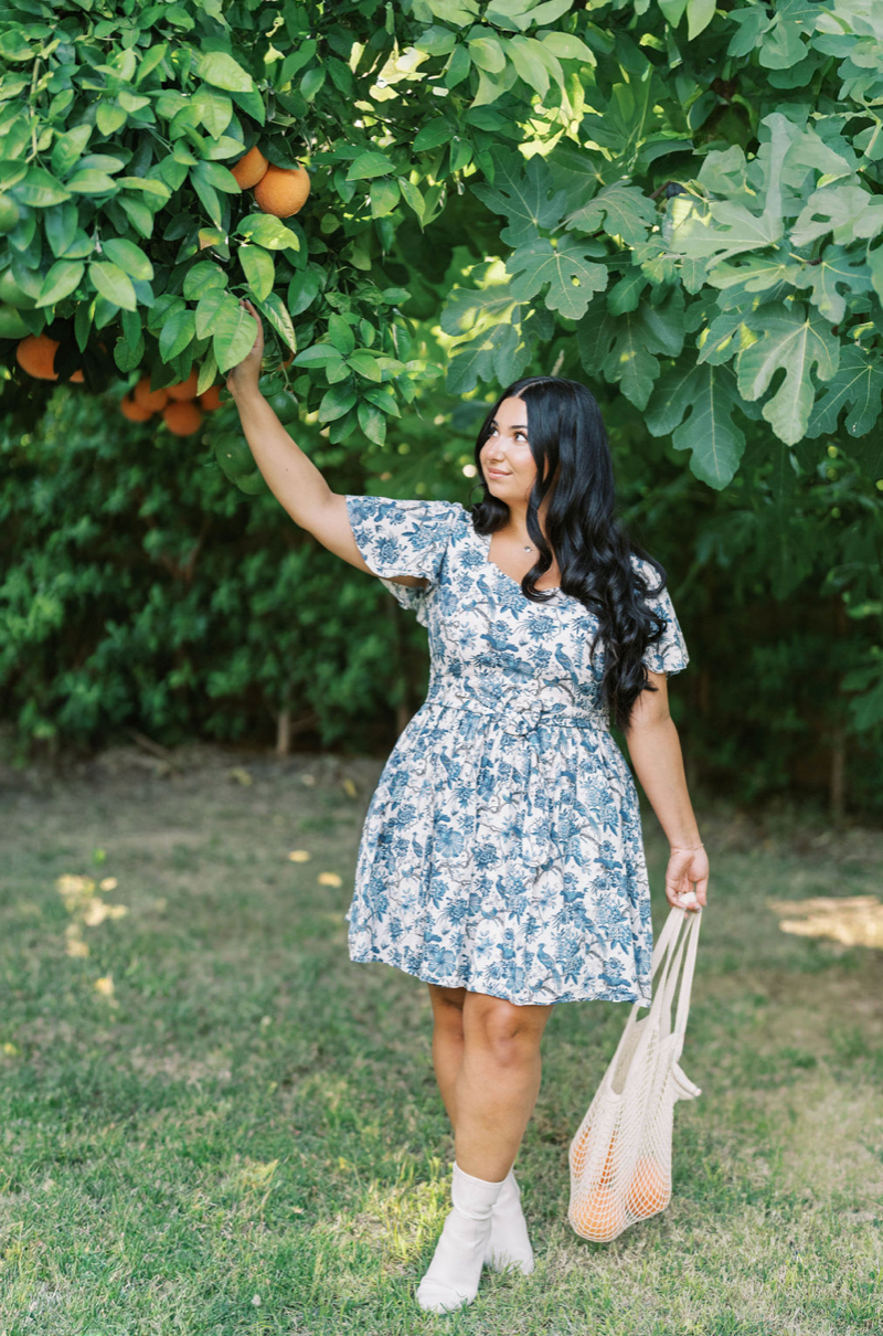 Short Savannah Dress in Indigo- FINAL SALE