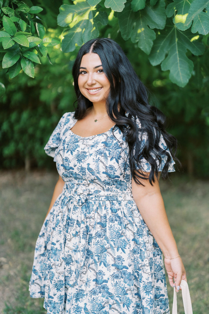 Short Savannah Dress in Indigo- FINAL SALE