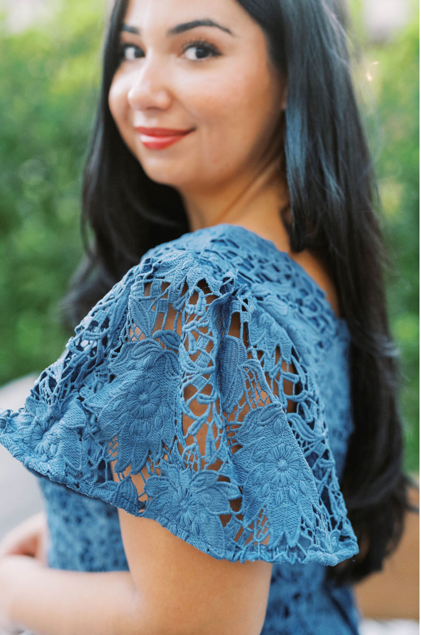 Phoebe Dress in Blue- FINAL SALE