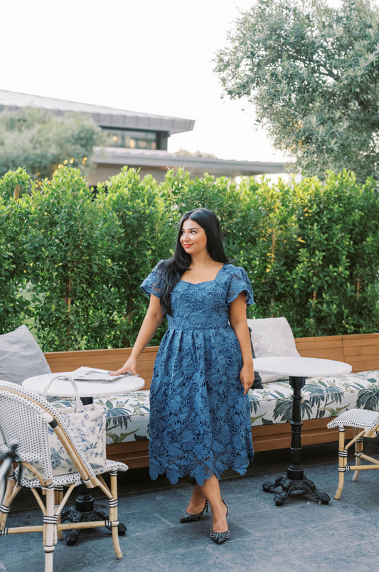 Phoebe Dress in Blue- FINAL SALE