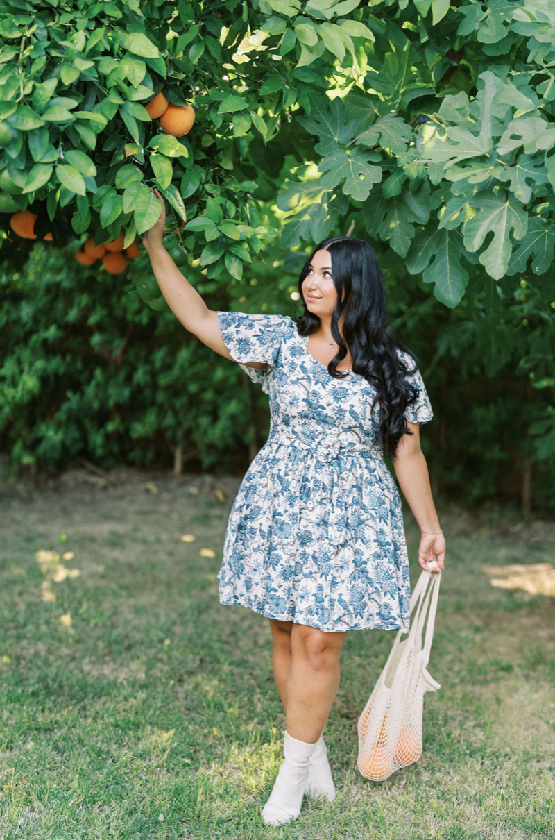 Short Savannah Dress in Indigo