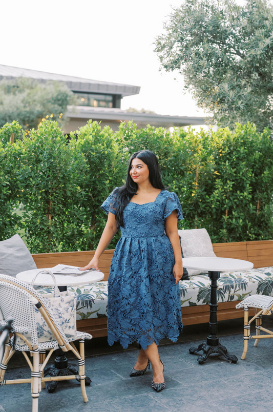 Phoebe Dress in Blue